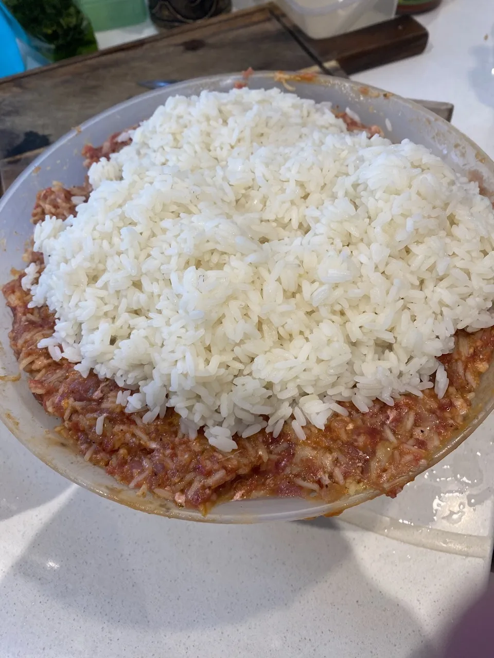 The filling, ready