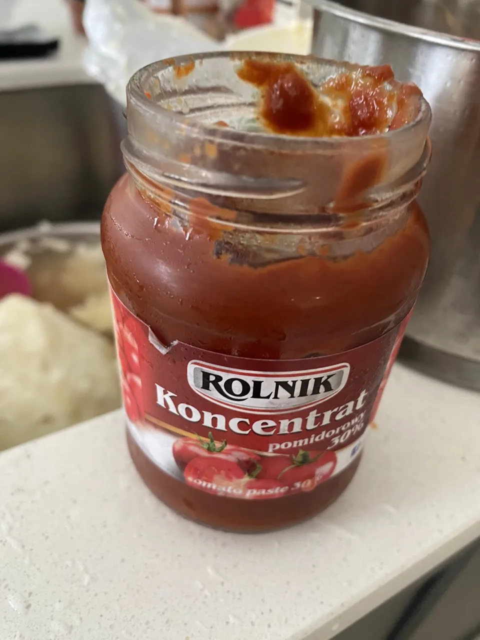 Sauce ingredients in the pot