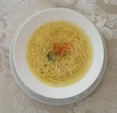 Rosół — Polish chicken broth with noodles
